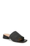 Franco Sarto Loran Slide Dress Sandals In Black Raffia