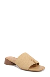 Franco Sarto Loran Slide Dress Sandals In Natural Raffia Fabric