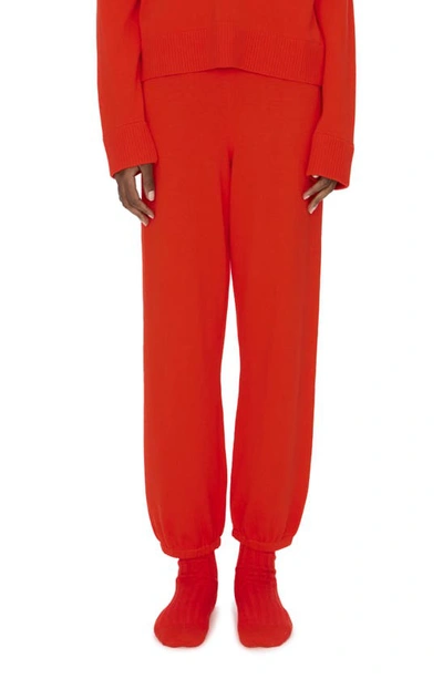 Simkhai Relaxed-fit Cotton And Cashmere-blend Trousers In Red