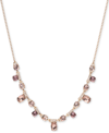 GIVENCHY GOLD-TONE MIXED CRYSTAL STATEMENT NECKLACE, 16" + 3" EXTENDER