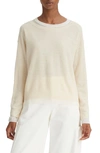 VINCE DOUBLE LAYER WOOL, SILK & ALPACA CREWNECK SWEATER