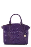 BRAHMIN DUXBURY CROC EMBOSSED LEATHER SATCHEL