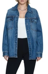 Pistola Mandy Oversized Denim Shacket In Blue