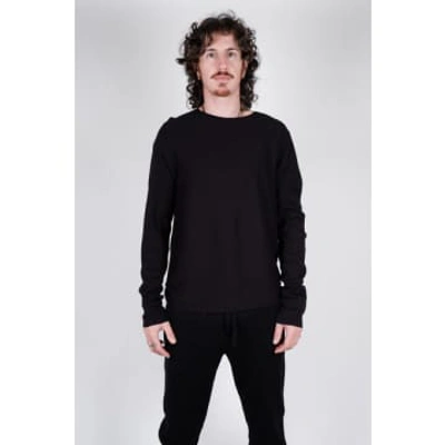 Hannes Roether Ribbed Cotton L/s T-shirt Black