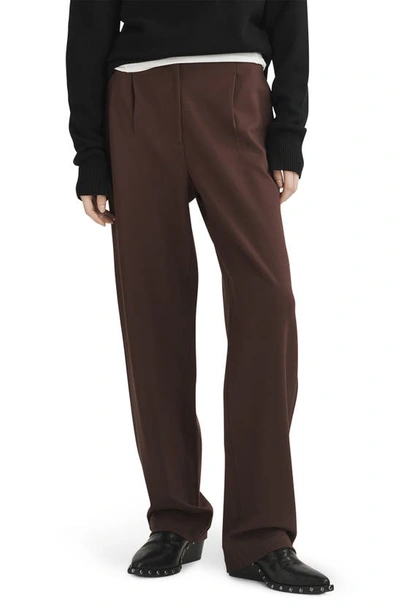 Rag & Bone Irina Slim Flared Pull-on Pants In Brown