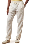 Ralph Lauren Purple Label Straight-leg Linen Drawstring Trousers In White