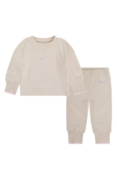 Nike Babies' Ready Set Sweatshirt & Joggers Set In Sanddrift