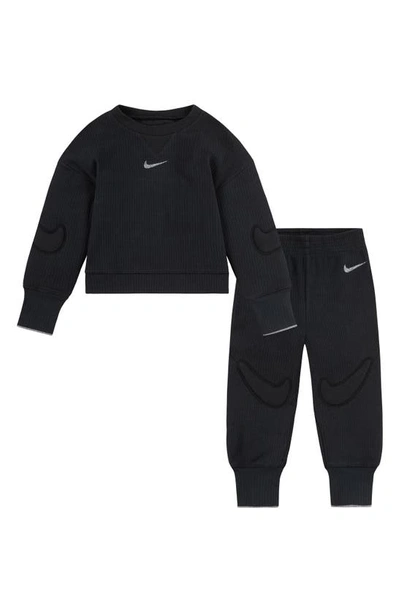 Nike Babies' Ready Set Sweatshirt & Joggers Set In Black