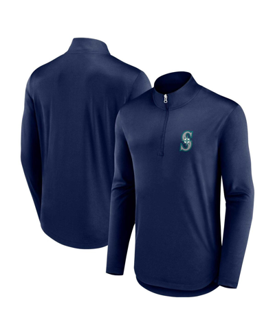 Fanatics Men's  Navy Seattle Mariners Quarterback Quarter-zip Top