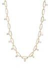 KENDRA SCOTT LINDY CRYSTAL CHAIN NECKLACE