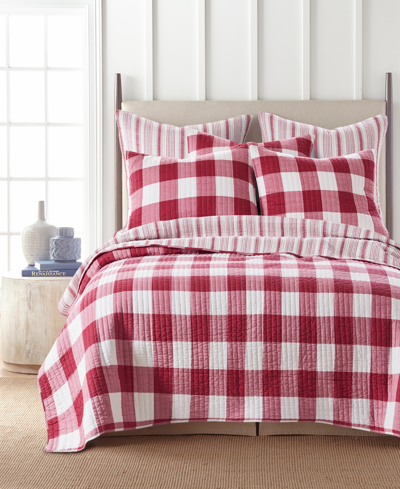 Levtex Camden Buffalo Check Reversible 2-pc. Quilt Set, Twin/twin Xl In Red