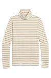 Vineyard Vines Stripe Cotton Turtleneck In Stripe- Marsh/ Almond