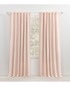Ralph Lauren Velvety Room Darkening Back Tab Rod Pocket Curtain Panel, 52" X 96" In Blush