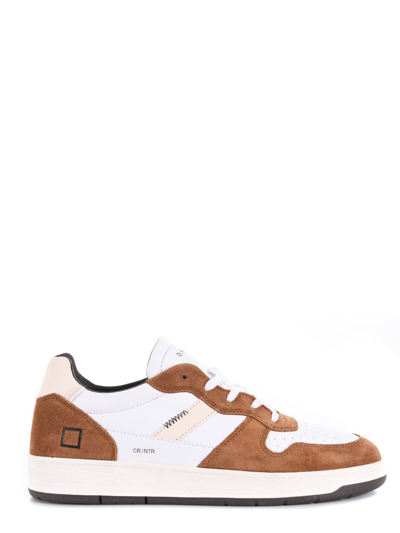 Date D.a.t.e. Sneakers In Bianco-cammello