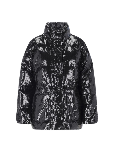 Michael Kors Waxed Short Down Jacket In Black