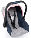 Bayer Design Dolls Grey, Blue, Pink Butterfly Car Seat In Multi