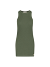 Attico Ribbed Texture Sleeveless Top In Green