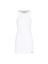 Attico Ribbed Cotton Tank Top In White
