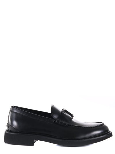 Tod's Loafers In Black Semi-shiny Leather