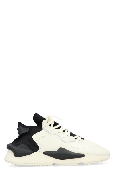 Y-3 Y-3 ADIDAS KAIWA LEATHER AND FABRIC LOW-TOP SNEAKERS