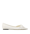 Jimmy Choo Hedera Knot-detail Ballerina Shoes In Off White