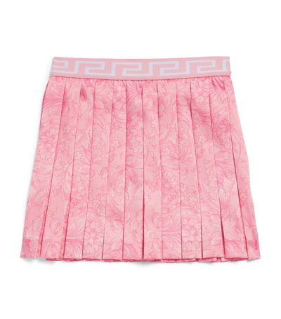 Young Versace Kids' Pleated Mini Skirt (4-14 Years) In Pink