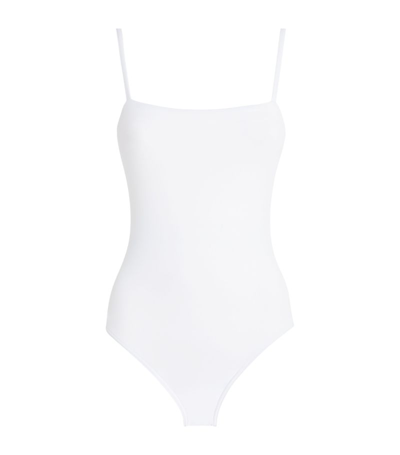 Eres Square-neck Aquarelle Swimsuit In White