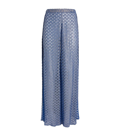 Missoni Wide-leg Trousers In Blue