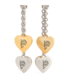 EMILIO PUCCI PUCCI DROPPED HEARTS EARRINGS