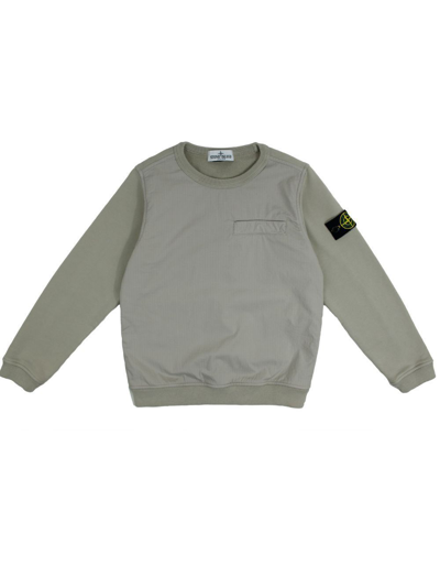 Stone Island Junior Round Neck Sweatshirt In Grey