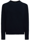 Zegna Wool & Cashmere Crewneck Sweater In Navy