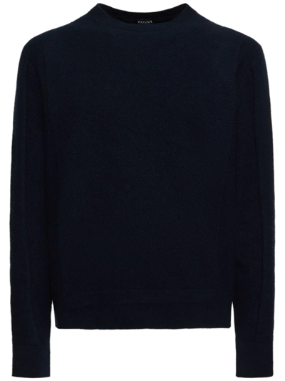 Zegna Wool & Cashmere Crewneck Sweater In B07