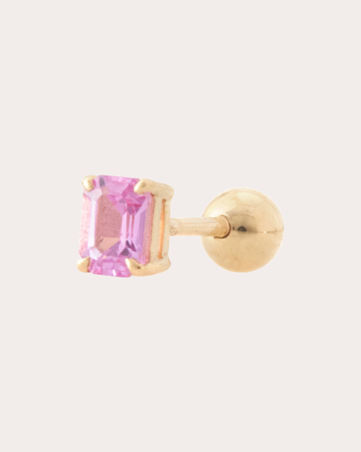 Yi Collection Women's Pink Sapphire Reversible Earring
