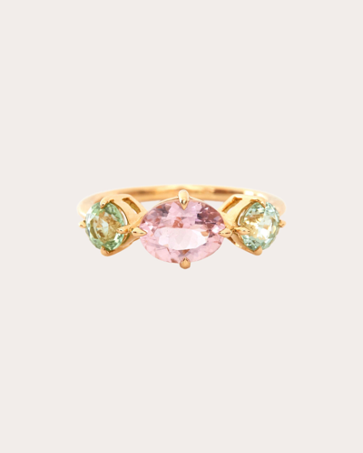 Yi Collection Women's Tourmaline Macaroon Ring In Pink