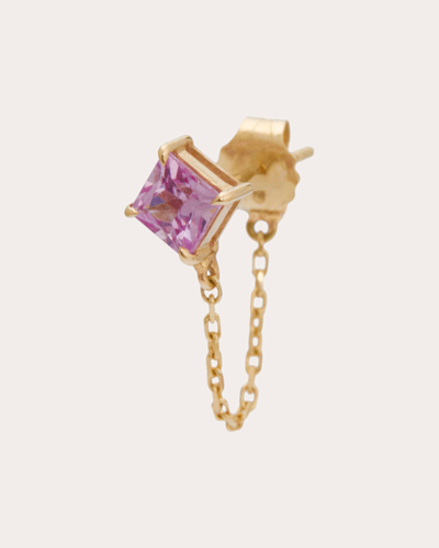 Yi Collection Women's Pink Sapphire Chain Earring