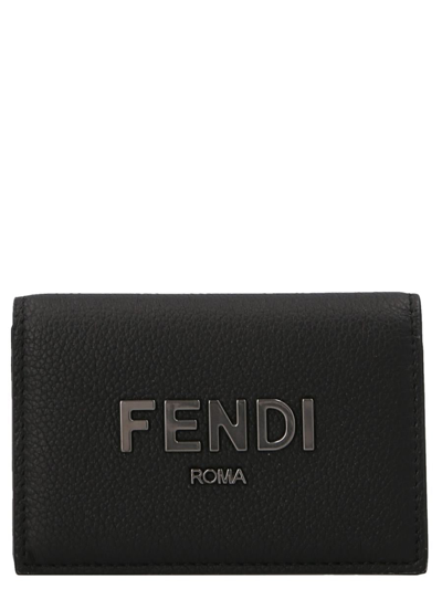 Fendi ' Roma' Wallet In Black