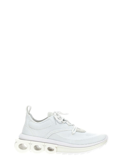 Ferragamo Running Sneakers In White