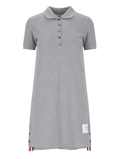 Thom Browne Mini Knit Dress In Grey