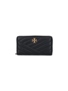 Tory Burch Kira Zip-around Wallet In Black
