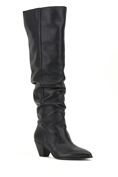 Vince Camuto Women's Sewinny Extra Wide-calf Slouch Knee-high Dress Boots In Black Leather