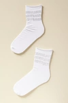 Cynthia Rowley Tall Sparkle Socks In White
