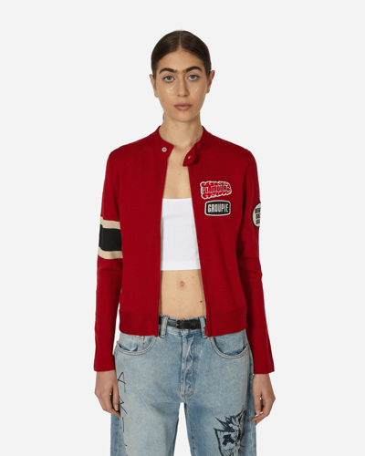 Hysteric Glamour Flaming Girl Moto Jacket In Red