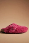 Birkenstock Boston Teddy Clogs In Pink