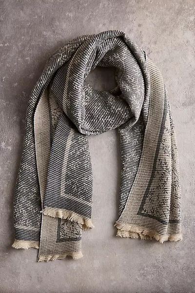 Terrain Garden Floral Crinkle Scarf In Grey