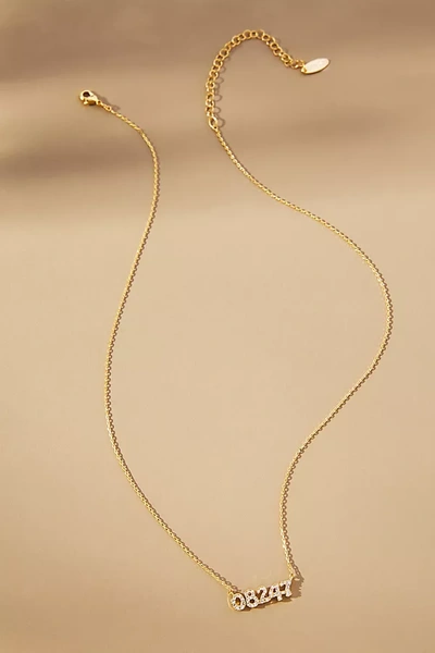 By Anthropologie Groovy Bubble Zip Code Necklace In Gold