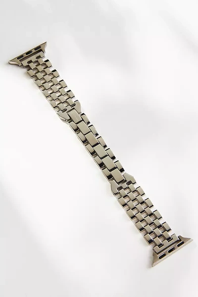 Goldenerre Basket-weave Apple Watch Band In Silver