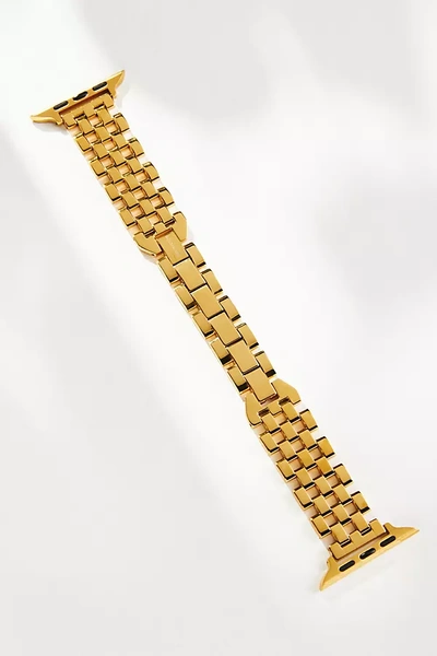 Goldenerre Basket-weave Apple Watch Band In Gold