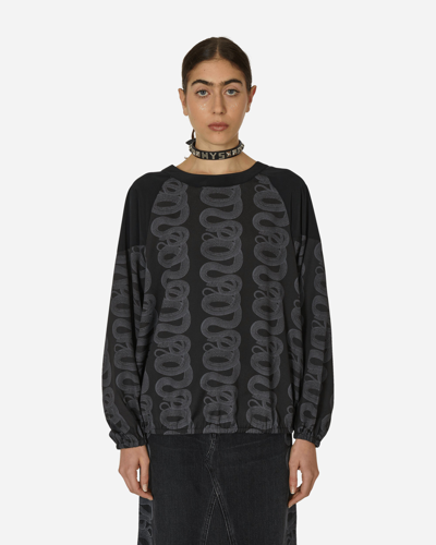 Hysteric Glamour Snake Loop Pattern Longsleeve Top In Black