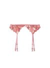 FLEUR DU MAL FOIL LILY EMBROIDERY GARTER BELT