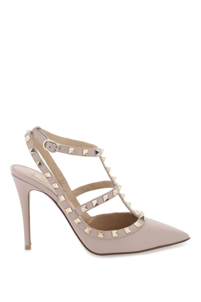 Valentino Garavani Rockstud Slingback Pumps In Pink